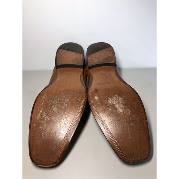 Quirelli Brown Leather Slip On Square Toe Dress Loafers Shoes Men Sz 29/11.5M US - Picture 14 of 16